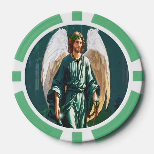 Archangel Raphael “Be Near” Healing Prayer Token ポーカーチップ (正面)