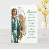 Archangel Raphael Healing Angel Prayer Card –White カード (黄色い花)