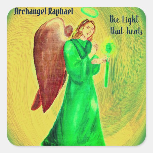 Archangel Raphael Stickers : The Light that Heals スクエアシール (正面)