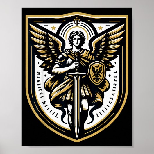 Archangel St Michael Christian ポスター (正面)