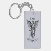 Archangel St Michael Protection Prayer Keychain キーホルダー (正面左)
