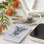 Archangel St Michael Protection Prayer Keychain キーホルダー (正面右)