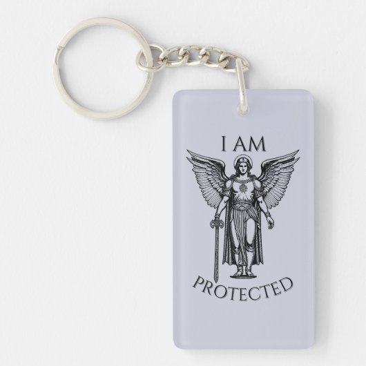 Archangel St Michael Protection Prayer Keychain キーホルダー (正面)
