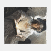 Archangel Uriel フリースブランケット (正面(横))