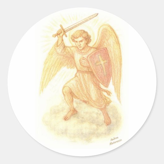 Archangel with Sword ラウンドシール (正面)