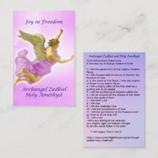 Archangel Zadkiel and Holy Amethyst 名刺
