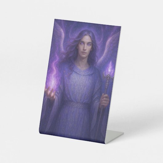 Archangel Zadkiel - Guardian of the Violet Flame 台座サイン (正面)
