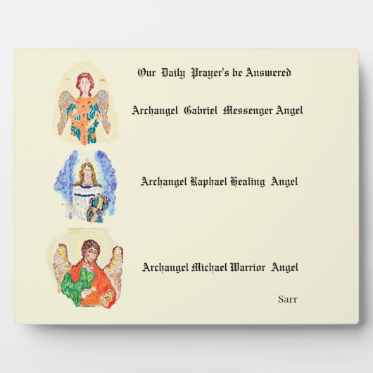 Archangels Gabriel, Raphael & Micheal フォトプラーク (正面)