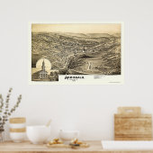 Archbald, PAパノラママップ – 1892 ポスター (キッチン)