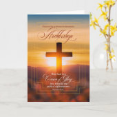 Archbishop恵みChristian Cross Retiment カード (黄色い花)