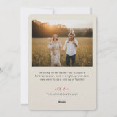 Arched 3 Photo Family Christmas Cards シーズンカード (裏面)