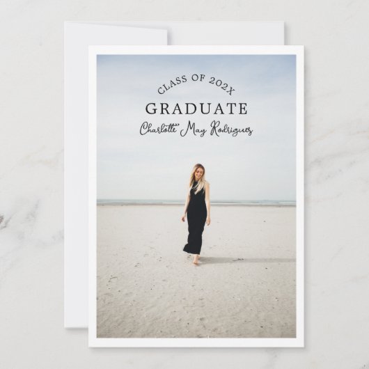 Arched Class Graduate Photo Invitation 招待状 (正面)