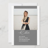 Arched Class Graduate Photo Invitation 招待状 (裏面)