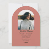 Arched Grad Announcement Invitation with Photo 招待状 (裏面)