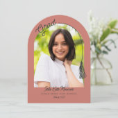 Arched Grad Announcement Invitation with Photo 招待状 (スタンド正面)