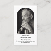 Arched Photo Funeral Sympathy Prayer 名刺 (正面)