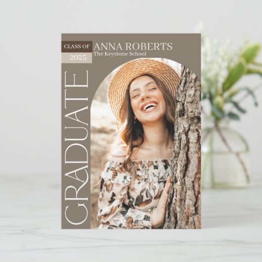 Arched Photo Graduation Invitation 招待状 (スタンド正面)