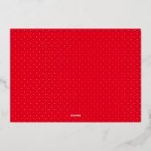 Arched Photo Merry Christmas and Holly on Red 箔シーズンカード (裏面)