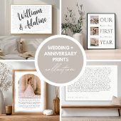 Arched Photo Wedding Song Lyrics Print ポスター