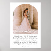 Arched Photo Wedding Song Lyrics Print ポスター (正面)