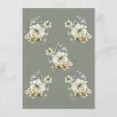 Arched Sage Green Floral Wedding Menu メニュー (裏面)