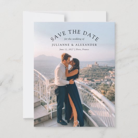 Arched Save the Date Photo Announcement 案内状 (正面)
