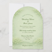 Arched Soft Green Wedding Invitation 招待状 (正面)