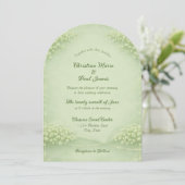 Arched Soft Green Wedding Invitation 招待状 (スタンド正面)