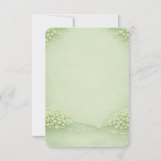 Arched Soft Green Wedding RSVP card (裏面)