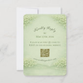 Arched Soft Green Wedding RSVP card (正面)