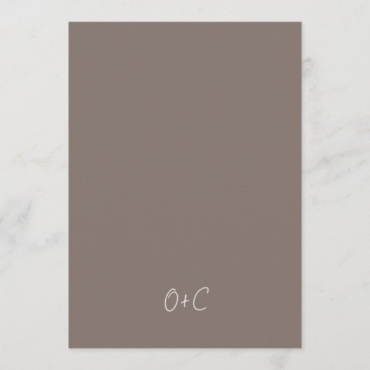 Arched Wedding Reception Menu Custom Dinner Detail メニュー (裏面)