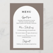 Arched Wedding Reception Menu Custom Dinner Detail メニュー (正面)