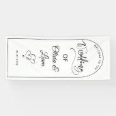 Arched Wedding Welcome Sign, Entrance Backdrop 横断幕 (横)