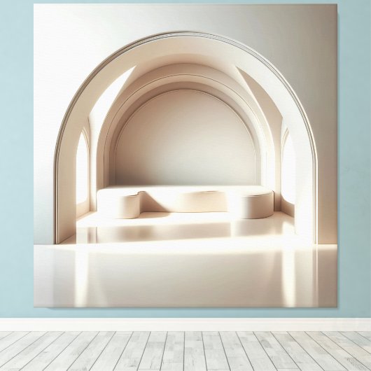 Arched Window Alcove キャンバスプリント (インサイチュ (ウッドフロア))