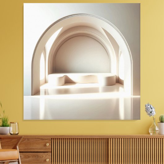 Arched Window Alcove キャンバスプリント (インサイチュ (リビング))