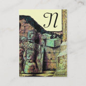 ARCHEO /古代，考古学モノグラム，クリームブラウン 名刺 (裏面)