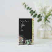 ARCHEO /古代，考古学モノグラム，ブラックブラウン 名刺 (スタンド正面)