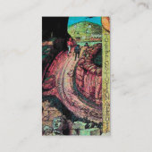 ARCHEO /古代,考古学,ブラックピンクグリーン 名刺 (裏面)