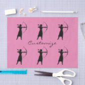 Archerの女性のシルエットThunder_Cove 薄葉紙 (クラフト)