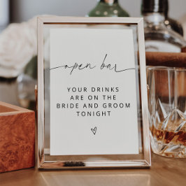 ARCHERミニマリストオープンバー標識 ポスター