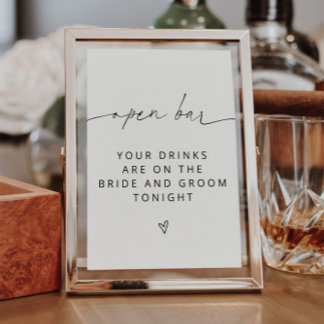 ARCHERミニマリストオープンバー標識 ポスター