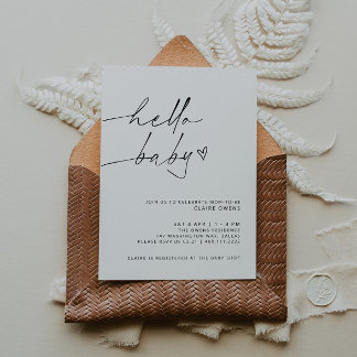 ARCHERミニマリストベビーシャワー招待状 招待状