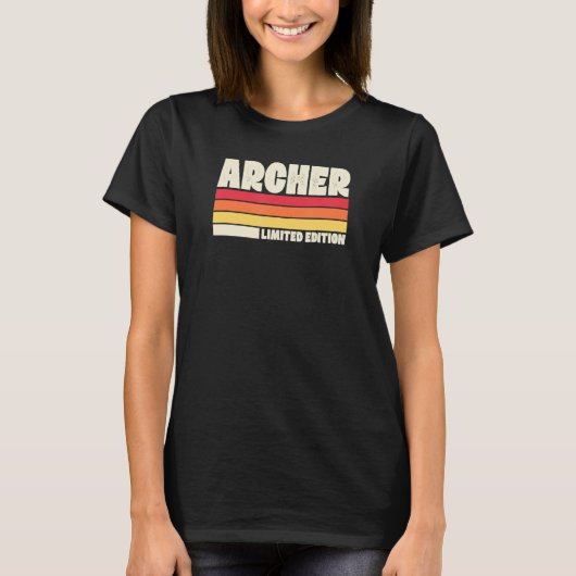 Archer   Distressed Retro Vintage Style Tシャツ (正面)