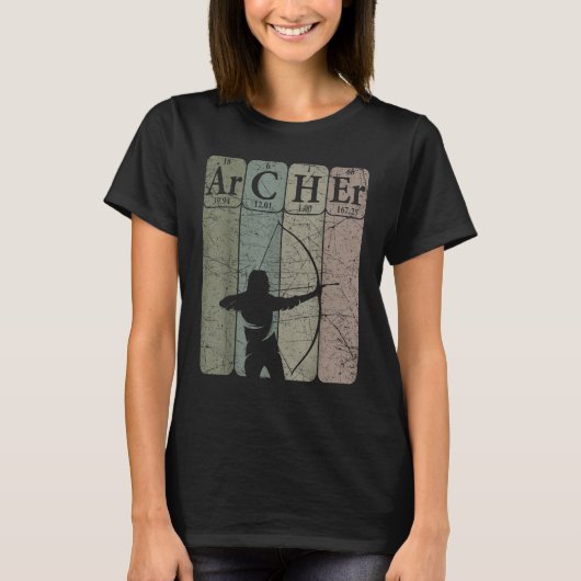 Archer Periodic Table Elements Bow Hunting Archery Tシャツ (正面)