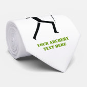 Archer with his bow black, green archery custom ネクタイ (ロール)