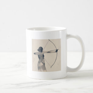 Archeressの水彩画のシルエット コーヒーマグカップ
