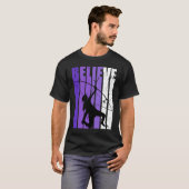 Archery Archer Believe Silhouette Colorful Purple Tシャツ (正面フル)