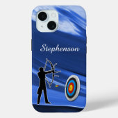 Archery - Archer Silhouette and target Personalize Case-Mate iPhoneケース (裏面)