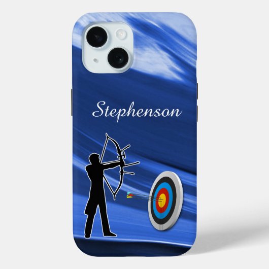 Archery - Archer Silhouette and target Personalize Case-Mate iPhoneケース (裏面)