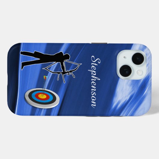 Archery - Archer Silhouette and target Personalize Case-Mate iPhoneケース (裏面 (横))